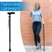 RMS Adjustable Offset Walking Cane - Lightweight Aluminum Stick with Ergonomic Handle and Wrist Strap - Daily Living Aid for Limited Mobility (Black) - Buy Online on GoSupps.com