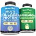 Nutrivein Premium Multi Collagen Capsules & Ashwagandha Supplements Bundle: High-Absorption Ashwagandha Root & Multi Collagen Peptides Capsules for Body and Mind