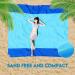 BYDOLL Waterproof Sandproof Beach Blanket - Oversized 10' x 9' - Lightweight Nylon - Sand Free - Extra Large Picnic Mat for Travel, Camping, Hiking - Blue - 1-8 Adults - Buy Online on GoSupps.com