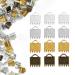 AUEAR 500 Pack Iron Ribbon Ends Bookmark Pinch Crimp Clamp Findings Cord End Fastener Clasps for Leather Suede Jewelry Making 6mm