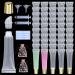 AerRoll 50Pcs 15 ML Gold Cap Empty Lip Gloss Tubes Clear Lipgloss Squeeze Tubes With free Labels Stickers+20ml Syringe+Funnel+Gift Bags for DIY Lip Gloss Balm Cosmetic (Gold top x 50pcs) Gold x 50pcs