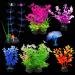 Eqlef aquarium plants artificial bright coral and aquatic plants aquarium plants decorations aquarium ornaments pack with 7 pieces