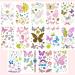 Fanoshon Kids Butterfly Tattoos - 14 Sheets | Glow in the Dark Temporary Tattoos for Girls | Small Butterfly Flower Designs | Birthday Party Favors | Waterproof and Long Lasting - Buy Online on GoSupps.com