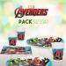 Procos - Avengers Children's Dinnerware Set Superheroes Decoration for Birthdays Christenings Communion (Cups Plates Napkins Tablecloth) Disposable 8 People 37 Pieces - Buy Online on GoSupps.com