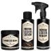 Leather care for car sofa equestrian sports I leather care set for cleaning & maintaining leather i 3er set made of leather cleaner leather balm & leather lotion i care for saddle and bridle car motorcycle leather couch