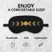 Boho Sun Moon Silk Eye Mask | Adjustable Black Gold Blindfold for Sleep | Perfect for Travel & Naps - Buy Online on GoSupps.com