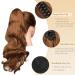 Buy Light Auburn 50cm Ponytail Hair Extensions - Curly Claw Clip In Braid for Women | Synthetic Wavy Hair Extensions - Buy Online on GoSupps.com