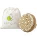 Apriqus Wet & Dry Brushing Body Brush with Carry Bag | Natural Bristle Dry Body Exfoliator Brush for Lympathatic Drainage Removing Dead Skin Cells Cellulite & Improving Blood Circulation Palm Size