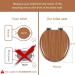 Molded Wood Round Toilet Seat | Quiet Close & Quick Release Hinges | Easy Install & Clean by Angol Shiold (Natural) - Buy Online on GoSupps.com