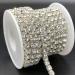5mm SS24 Crystal Rhinestone Chain Trim - 5 Yards - Sew on Crystal Claw Cup Chain Roll - Silver Base + Crystal Clear - Towenm - Buy Online on GoSupps.com