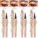  VIDIND Magic Eyebrow Pencil with 4 Micro Fork Tips Natural Waterproof and Durable Eyebrow Pencil for Men and Women for Effortless Natural Looking Eyebrows (Dark Brown) - Buy Online on GoSupps.com