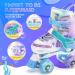 NEMONE Mermaid Light up Roller Skates for Girls - Blue & Purple - Small - Little Kid - Buy Online on GoSupps.com