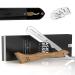 Anthony Brown razor wood in black or silver - unique blade head for more precision - with changing blades and etui - razor set ... (silver)