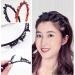 SHUNMEIL 4PCS Double Bangs Hairstyle Hairpin Set - Woven Large Real Hair Accessories with Clips | Hollow Layer Plait Headband Hair Bands - Buy Online on GoSupps.com