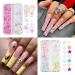 Baoximong 3D Flower Nail Art Charms - White Pink Gold Silver Pearls Rhinestones Spring Cherry Blossom Design - Buy Online on GoSupps.com