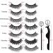 Canvalite 3D Cat Eye False Eyelashes Set - 7 Pairs Reusable Faux Mink Lashes with Tweezers | Perfect for Glam Looks - Buy Online on GoSupps.com