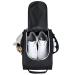 Golkcurx Golf Shoe Bag for Travel Zippered Sport Shoe Carrier Bags with Side Accessory Pockets for Socks, Tees, Golf Ball (Black)