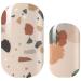 Avoa Beauty nail film -"Italian Terrazzo" blue reddish brown beige stone colors spotted nail art design 16 thin self -adhesive long -lasting nail wraps