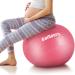GalSports Pregnancy Ball - Birthing Ball for Workout Yoga Stability, Pregnancy Safety Anti-Burst Materials for Maternity, Labor Exercise Ball with Quick Pump Rose Red M (48-55cm)