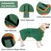 Pejoye XL Green Dog Drying Coat - Fast Absorbent Microfibre Bath Robe Towel for Pets - Buy Online on GoSupps.com