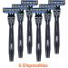Amazon Basics Men's 3-Blade Disposable Razors - 6 Count (2 Packs of 3) | Previously Solimo - Buy Online on GoSupps.com