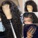 26 Deep Wave Lace Front Wig | 13x4 Brazilian Curly Human Hair | Pre Plucked with Baby Hair | 150% Density | HD Transparent Lace | Glueless | Black Women - Buy Online on GoSupps.com