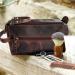 Rustic Town Buffalo Leather Toiletry Bag - Vintage Travel Shaving Dopp Kit - Waterproof Lining, Compact Design - Walnut Brown - Buy Online on GoSupps.com