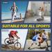 Full Leg Compression Sleeve - 4 Pair Long Knee Braces for Men & Women | Non-Slip Silicone Knee Support for Sports & Running | XX-Large Black - Buy Online on GoSupps.com