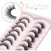 Onlyall Mink False Eyelashes - Natural Wispy Soft Faux Lashes | 16MM A04 Wispy Lashes - Buy Online on GoSupps.com