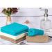 Living Fashions Popcorn Weave Washcloths Set of 8 - Exfoliating 100% Cotton Cloths for Hands, Body, Face - Size 12X12 - Teal, Cream, Taupe - Buy Online on GoSupps.com
