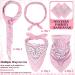 Tarpop 12 Piece Pink Cowboy Hats Set with Paisley Bandanas - Western Cowgirl Party Costume Accessories - Buy Online on GoSupps.com