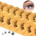 Natural Lashes False Eyelashes Cat Eye Faux Mink Lashes Cluster DIY Curl Strip Lashes Extensions Wispy Manga Lashes Pack that Look Like Eyelash Extension Fluffy Fake Eyelashes 8 Pairs by ALICE D - Wispy