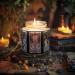 Tarot Cat Protection Crystal Candle | Handcrafted Amethyst & Dry Flowers | Amber & Sandalwood Scented | Perfect for Birthdays Witchcraft & Relaxation - Buy Online on GoSupps.com