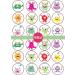 PRECUT Monsters Edible Cupcake Toppers - Cute Monsters Theme Premium Thickness SWEETENED VANILLA - wafer card disc cake decorations (Pack of 24) - Buy Online on GoSupps.com