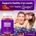 Iron Gummies for Adults and Kids - Vegan Gluten Free Blood Builder Supplements with Biotin, Zinc, Folic Acid - Energy Boosting Iron Supplement for Women and Men - Buy Online on GoSupps.com
