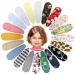 40 Pack Cute 2.2 Inch Metal Snap Hair Clips with Cloth Flower Prints for Baby Girls - Non Slip Barrettes for Kids and Teens - Buy Online on GoSupps.com