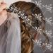 8 Pieces Bride Wedding Pearls Hair Pins Bridal Leaf Flower Hair Pins Rhinestone Bridesmaid Hair Pieces Wedding Hair Accessories for Women and Girls (Silver) - Buy Online on GoSupps.com