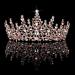 TOBATOBA Crystal Wedding Tiara for Women Rose Gold Crown for Women Royal Queen Crown Headband Metal Princess Tiara for Bride Quinceanera Headpieces for Birthday Prom Pageant Halloween Costume Cosplay