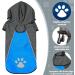 Waterproof Dog Raincoat Jacket for Small, Medium, Large Dogs - Blue & Grey Medium Size - Buy Online on GoSupps.com