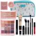 Hot Sugar Travel Makeup Kit All in One Makeup Kit for Women Full Kit Makeup Gift Set for Beginners and Professionals with Cosmetic Bag (Blue)