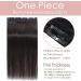 One Piece Hair Extensions Human Hair Clip in Remy Real Hair Extension Natural Straight #1B Natural Black (16 inch-45 grams) 3/4 Full Head - Buy Online on GoSupps.com