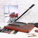 Paper Cutter Heavy Duty A3-B7  18" Cut Length Guillotine Paper Trimmer for Cardstock Wooden Base  with Safety Blade Lock&Dual Guides  12 Sheets Capacity  for Home Office Classroom School Red A 3 - Buy Online on GoSupps.com