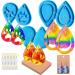 5 PCs Resin Earring Shapes Mold | DIY Pendant Kit for Earrings & Necklaces - 3 Pair Tear Designs - Buy Online on GoSupps.com