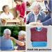 Adult Bibs - Waterproof Feeding Bibs for Elderly with Crumb Catcher | Clothing Protectors for Elderly Women and Senior Citizens Nursing Home Friendly Puchen Red - Buy Online on GoSupps.com
