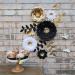 Fonder Mols 3D Paper Flower Decorations Set - White Black Gold - Perfect for Wedding, Graduation, Bridal Shower, Halloween, Nursery Wall Decor - Set of 13 - Buy Online on GoSupps.com