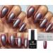 Bluesky GEL NAILMPOLISH Burgundy with a lilac Shimmer/Grey Shimmer Patina Buckle Craft Culture Autumn Winter Color 80625 UV LED Soak Off 10ml