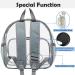 Clear Stadium Approved Mini Backpack 12x12x6 - Heavy Duty PVC Plastic Transparent Bag for Festival, Games, Travel - Gray - Buy Online on GoSupps.com