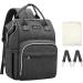 Viedouce Baby Diaper Backpack Bag - Waterproof Large Capacity Multi-Functional with Diaper Support & Stroller Straps - Dark Gray - Buy Online on GoSupps.com