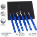Silakor 6 Piece Eyelash Extension Tweezers Set - Stainless Steel Isolation & Classic Lashes Tweezers (Blue) - Buy Online on GoSupps.com