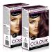 2pk Pure Burgundy Hair Dye | Easy to Use Fade Resistant Hair Colour | Includes 2 Colour Cream Gel 2 Developer Milk 2 Plastic Gloves and Detailed Instruction Manuals | Beautiful Hair At Home